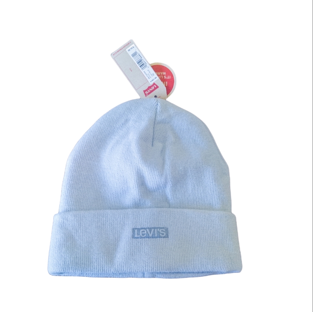 Levi's Slouchy Beanie Light Blue One Size unisex Winter Hat